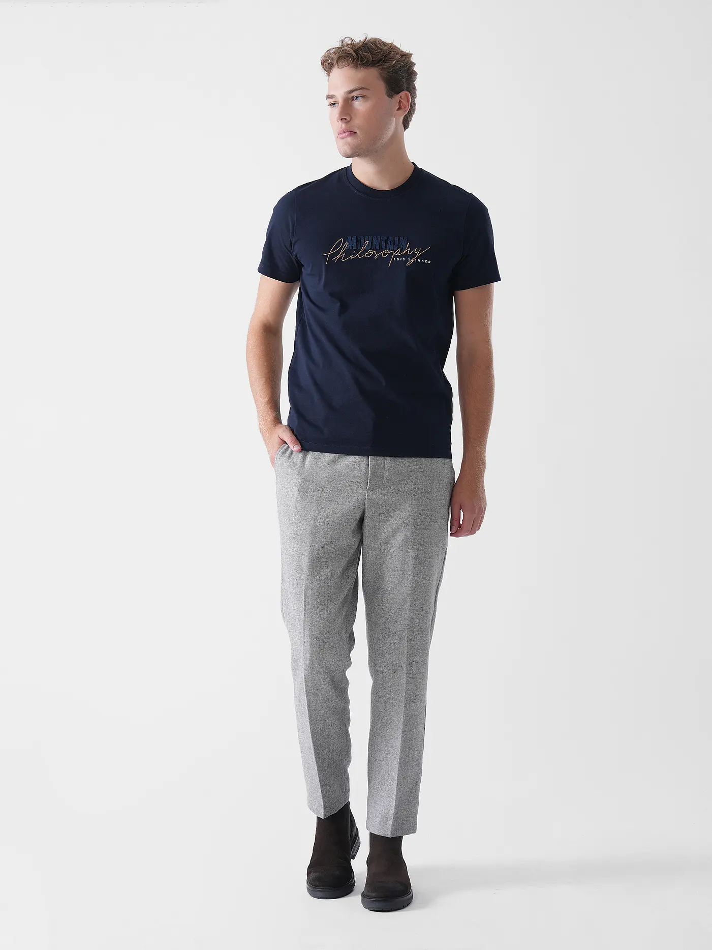 LUIS TRENKER | T-Shirt PHILOSOPHIST | blau